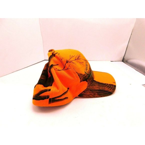 Youngs Greenhouse Sturgeon Lake Hat Cap Strapback Orange Brown Minnesota - Picture 6 of 9